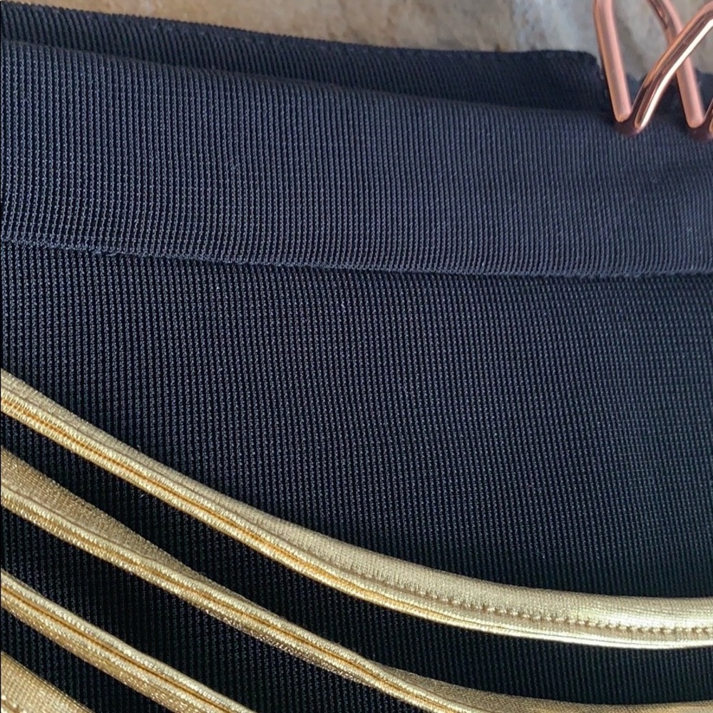 🍂 Ellison Gold & Black Band Skirt 🍂 - Picture 3 of 6